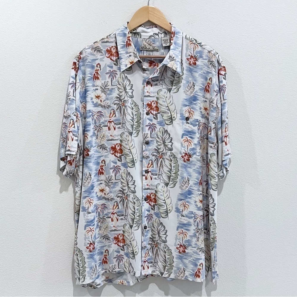 Batik Bay Hawaiian Short Sleeve Tropical Button Shirt Size XL